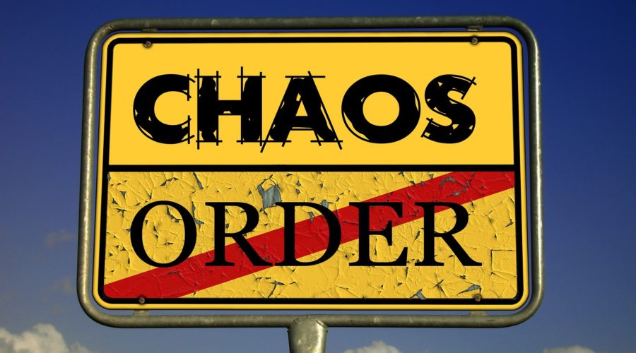 photo of chaos sign used to describe virtual organizing services