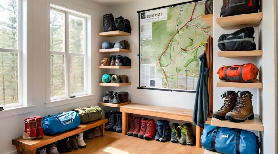 photo of hiking storage area